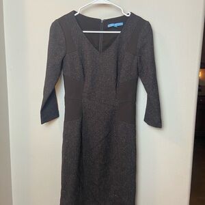 ANTONIO MELANI Elegant Brown Long Sleeve Dress